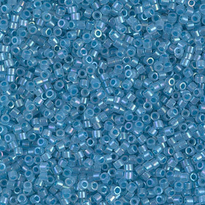 DB1761 - 11/0 Miyuki Delica Seed Bead - Sparkle Sky Blue Lined Opal AB