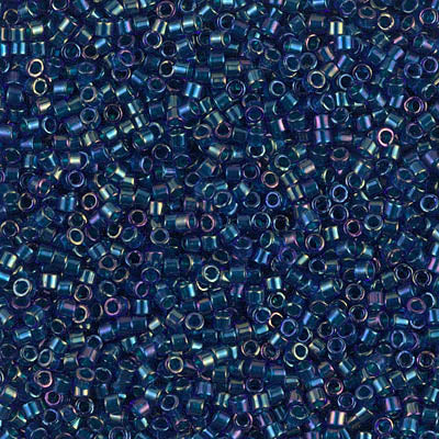 DB1763 - 11/0 Miyuki Delica Seed Bead - Emerald Lined Cobalt AB