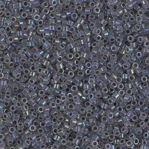 DB1774 - 11/0 Miyuki Delica Seed Beads - Grey Lined Opal AB