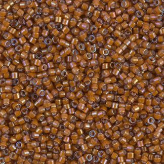 DB1779 - 11/0 Miyuki Delica Seed Beads-White Lined Dark Topaz AB