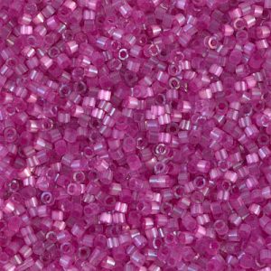 DB1808 - 11/0 Miyuki Delica Seed Beads - Dyed Fuschia Silk Satin
