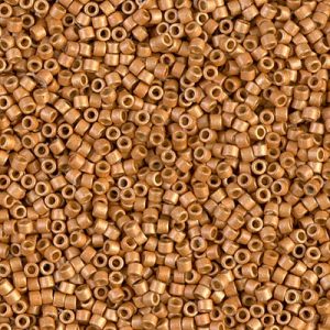 DB1833F - 11/0 Miyuki Delica Seed Beads - DC Galv Mat Yellow Gold