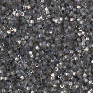 DB1872 - 11/0 Miyuki Delica Seed Beads - Silk Inside Dy Rustic Grey AB