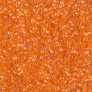DB1887 - 11/0 Miyuki Delica Seed Beads - Transparent Orange Luster