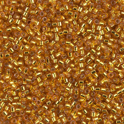 DB2157 - 11/0 Miyuki Delica Seed Bead - DC S/L Dyed Yellow Gold