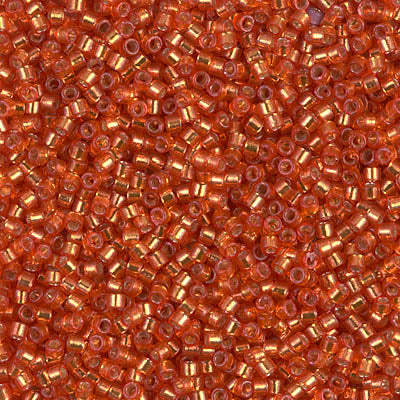DB2158 - 11/0 Miyuki Delica Seed Beads-DC S/L Dyed Clementine