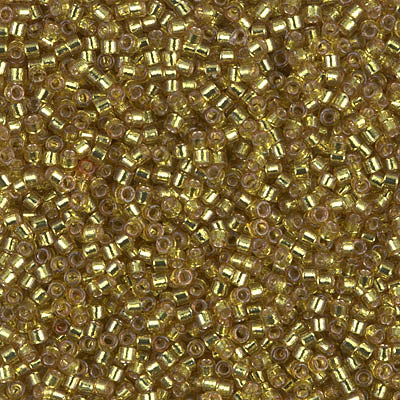 DB2164 - 11/0 Miyuki Delica Seed Bead - Duracoat Silver Lined Dyed Zest