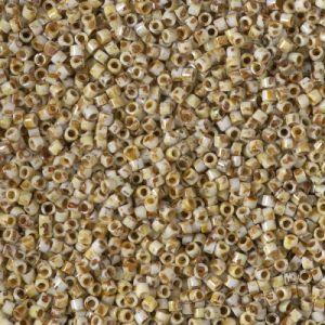 DB2262 - 11/0 Miyuki Delica Seed Beads-Opaque Yellow Picasso