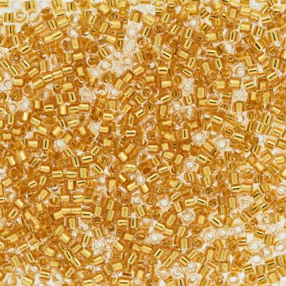 DB2521 - 11/0 Miyuki Delica Seed Beads - 24kt Gold Lined Crystal