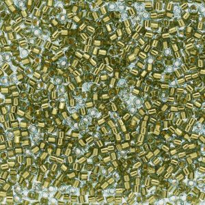 DB2522 - 11/0 Miyuki Delica Seed Beads - 24kt Gold Lined Light Aqua