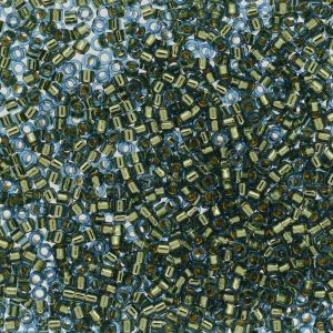 DB2523 - 11/0 Miyuki Delica Seed Beads - 24kt Gold Lined Light Blue
