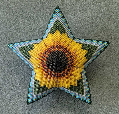 Pray for Peace 3D Peyote Puffy Star