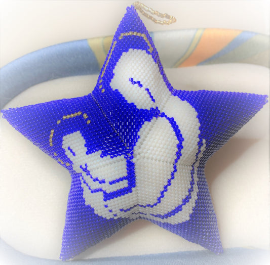 Madonna & Child 3D Puffy Peyote Star