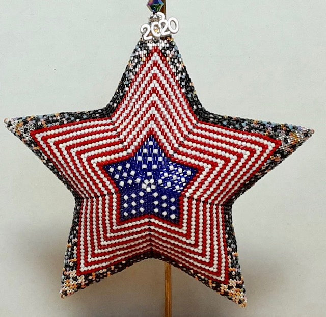Spangled 3D Peyote Puffy Star