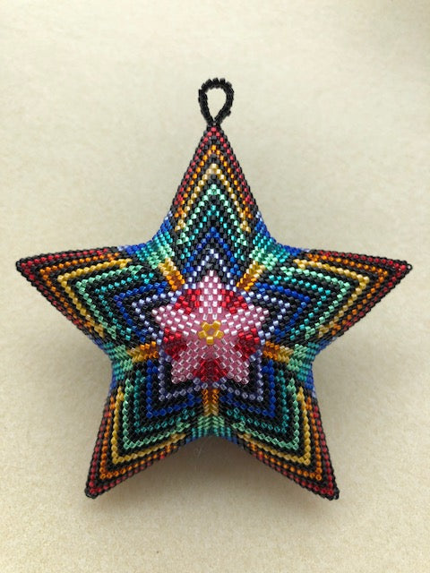 Follow Your Dreams Rainbow Beaded Peyote 3D Puffy Star Tutorial & Pattern