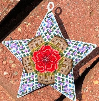 Rose Cottage  3D Puffy Peyote Star