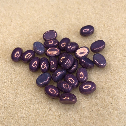 111623018 - 5x7mm Samos Par Puca - Op Mix Amethyst/Gold Ceramic Look