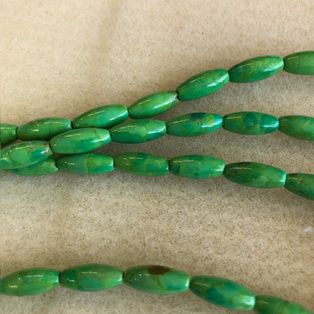 12x15mm Green Howlite Rice