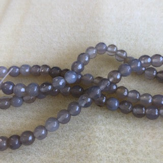 6mm Agate Dyed Grey Faceted Rectangle