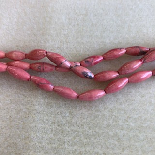 12x5mm Dyed Pink Howlite Rice