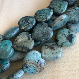 20mm African Turquoise Heart
