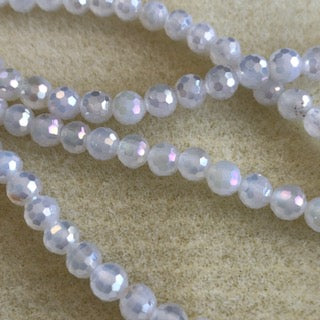 6mm Mystic White Agate Faceted Round