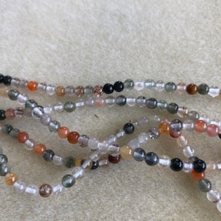 4mm Multicolored Quartz Smooth Round