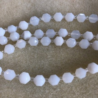 8mm Blue Chalcedony Faceted Satellite
