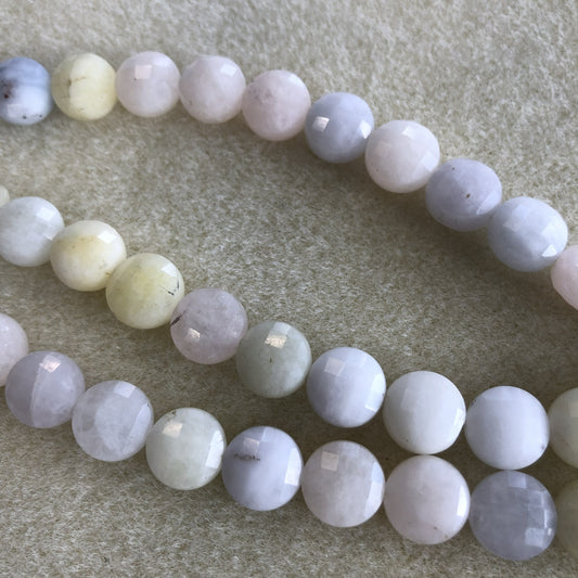 10mm Mica Heated Morganite Faceted Coin