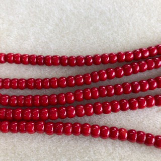 6x4mm Red Coral Rondelle