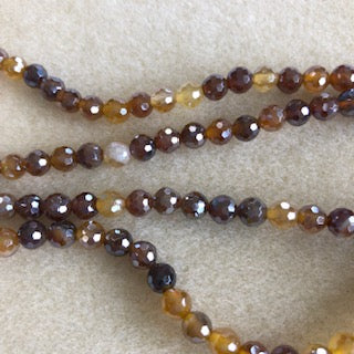 6mm Mystic Brown Agate Faceted Round