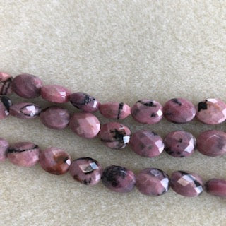 10x8mm Rhodonite Faceted Oval