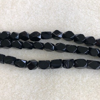 10x8mm Black Onyx Faceted Nugget