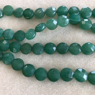 12mm Aventurine Faceted Coin