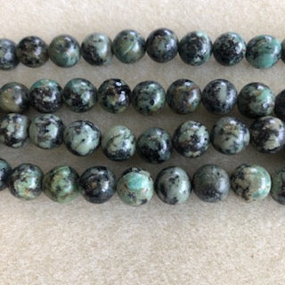 10mm African Natural Turquoise Smooth Round