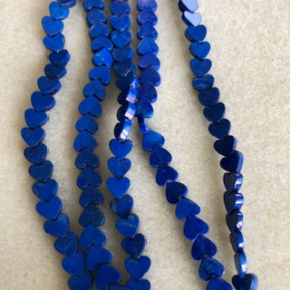 6mm Howlite Lapis Dyed Heart