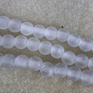8mm Frosted Crystal Smooth Round