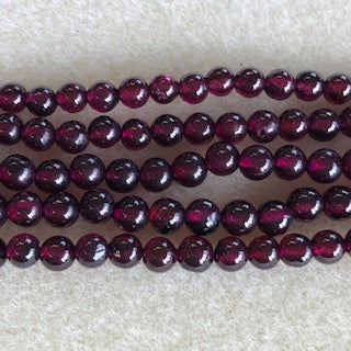 4mm Red Garnet Smooth Round