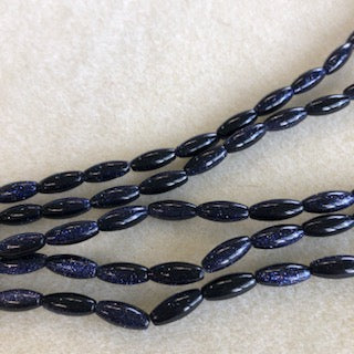 12x5mm Blue Goldstone Rice
