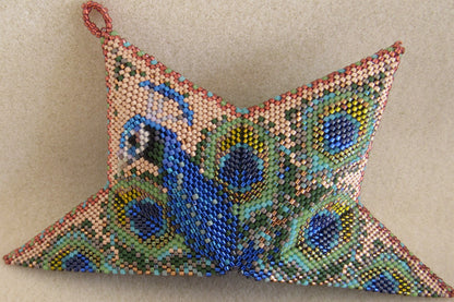 Peacock 3D Puffy Peyote Star