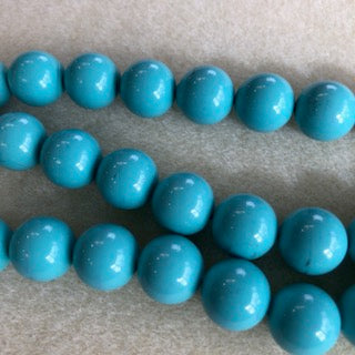 12mm Imitation Turquoise Smooth Round