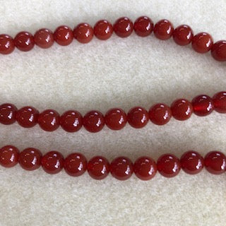 7mm Carnelian Smooth Round