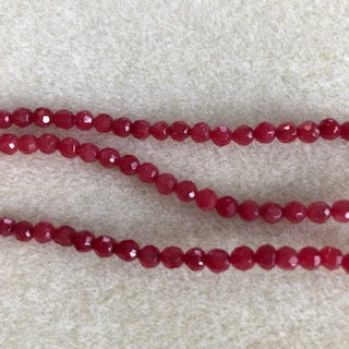 4mm Cherry Quartz Faceted Round