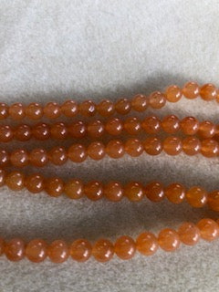 6mm Peach Aventurine Smooth Round