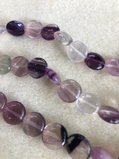 12mm Purple Flourite Puffed Coin
