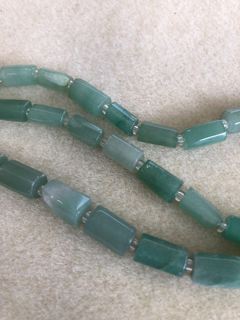 10x14mm Green Aventurine Freeform Tube