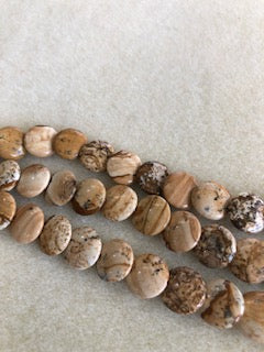 12mm Picture Jasper Lentil Spacer