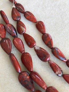 18x10mm Beciated Jasper Flat Teardrop