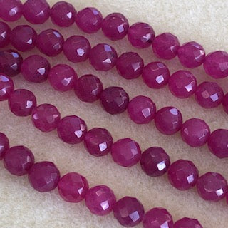 8mm Cherry Quartz Faceted Round