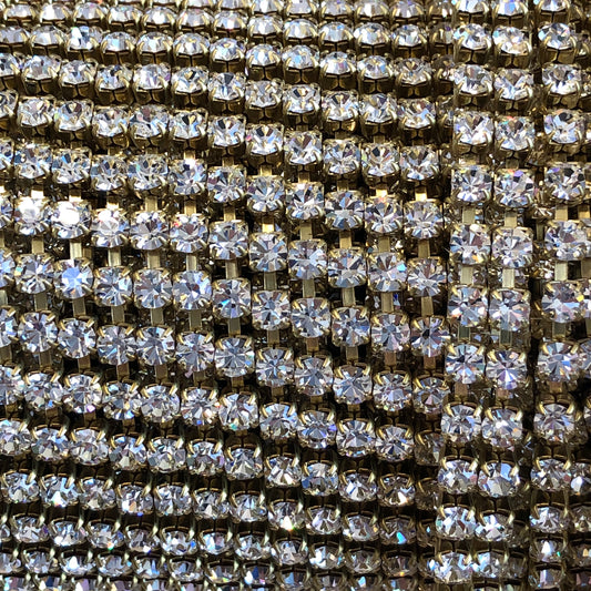 16CCCRYS - SS16 Precisoa Crystal Rhinestone Cupchain - Crystal